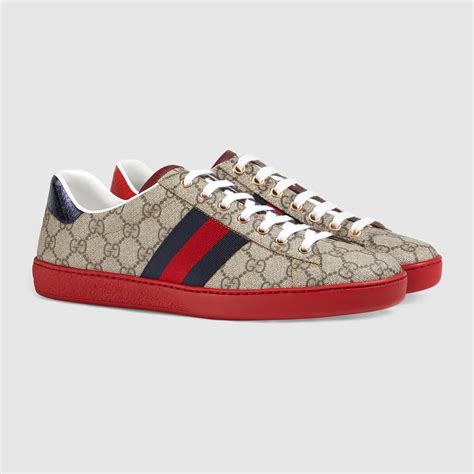 gucci ace gg supreme sneakers black|Gucci ace gg suede sneakers.